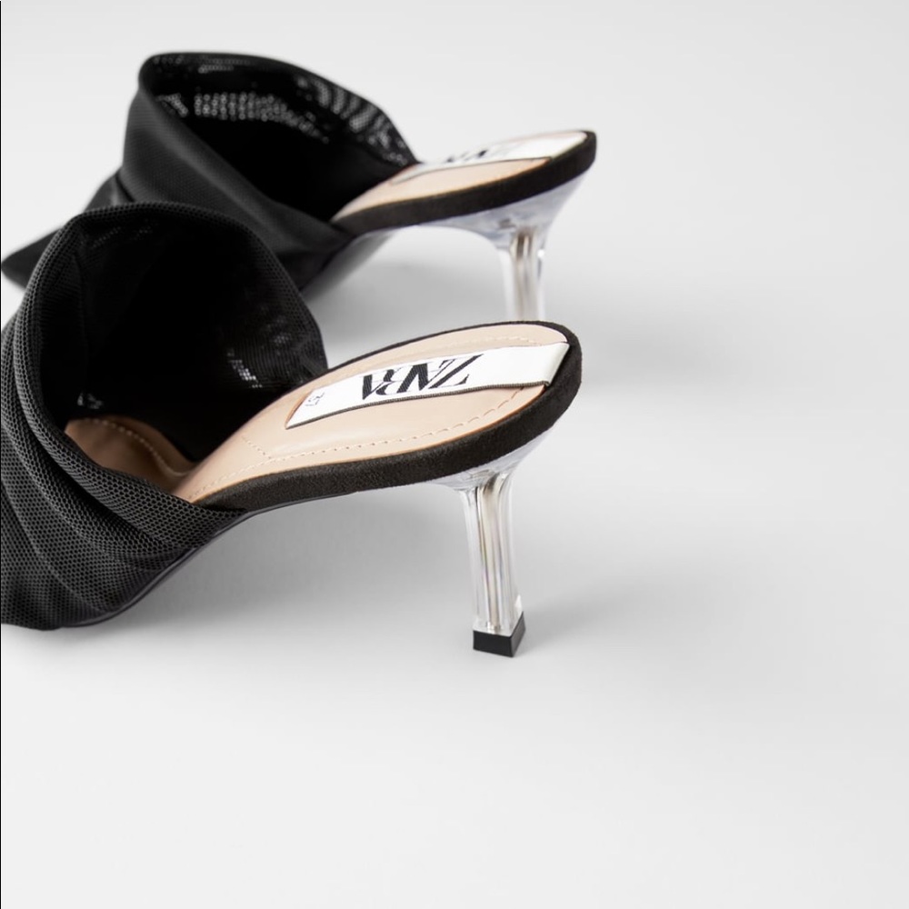 ZARA BNWT Mesh Mule Sandal - Picture 6 of 8